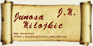 Junoša Milojkić vizit kartica